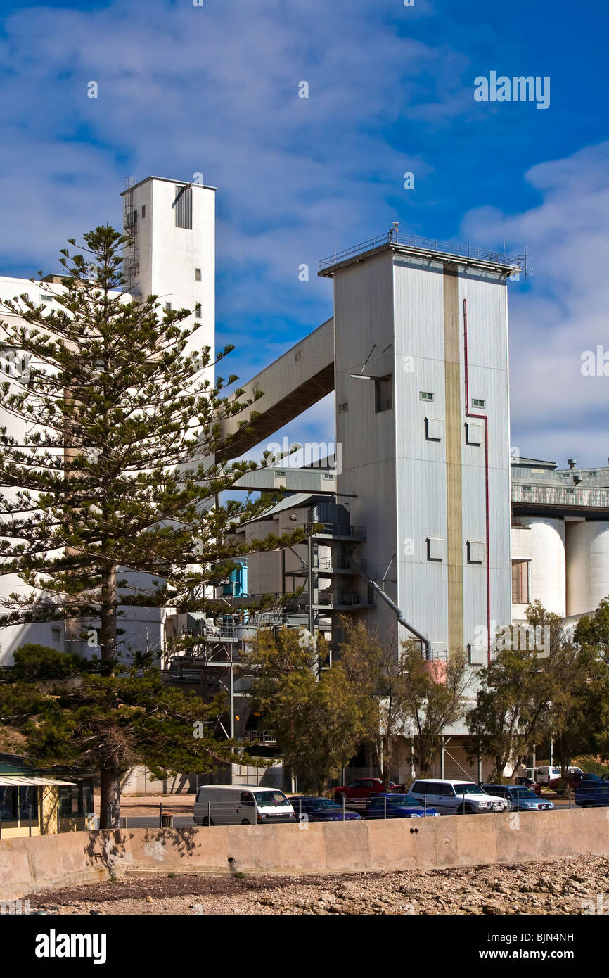 Deposito di Grano Strutture a Wallaroo Yorke Peninsula South Australia Foto Stock