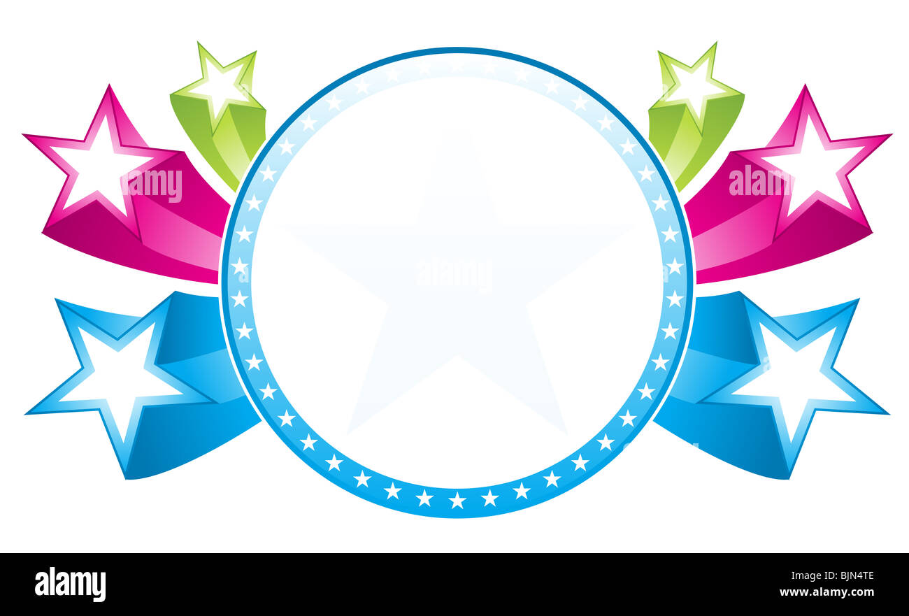 Stelle attorno al telaio Foto Stock