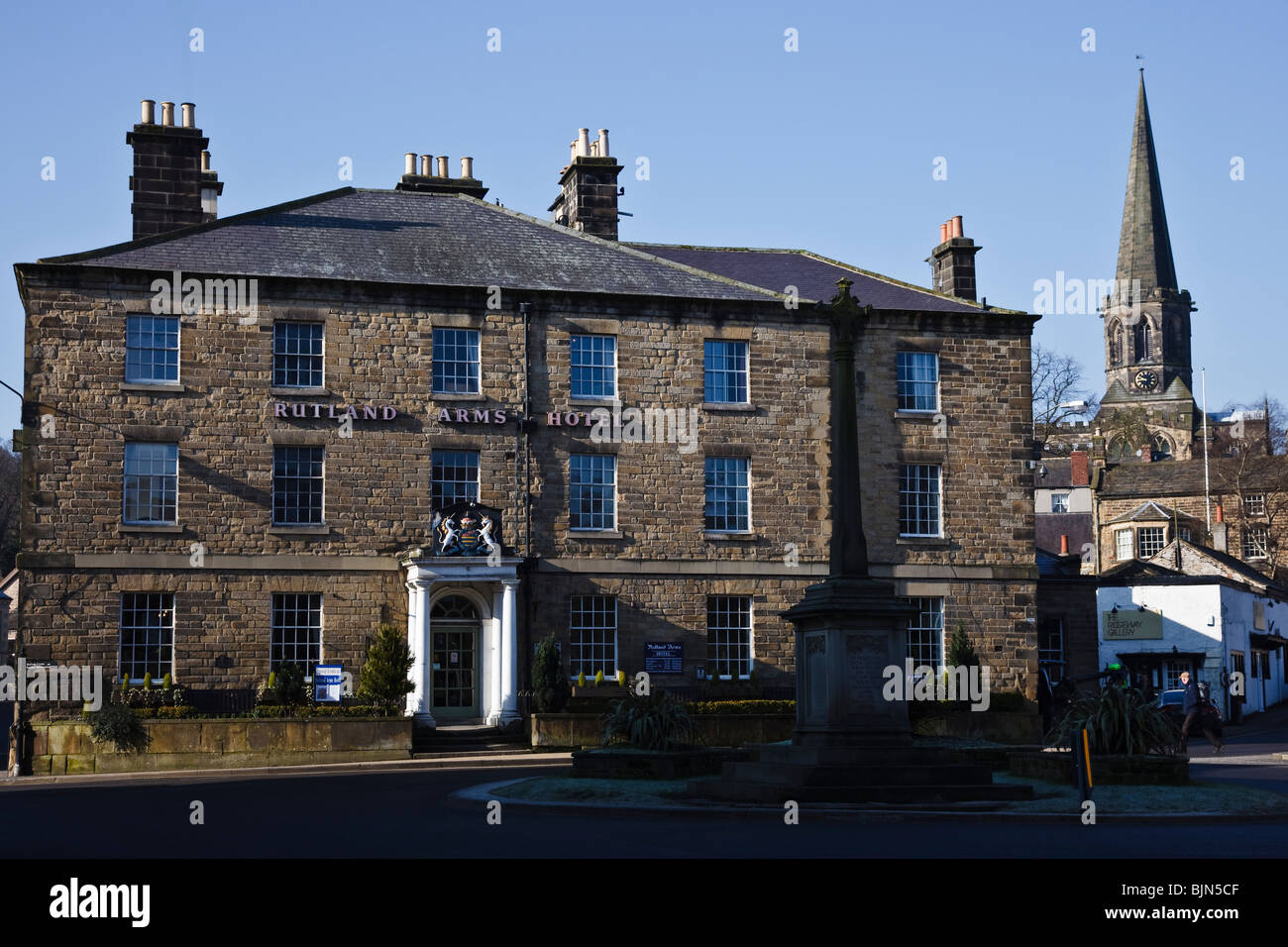 Rutland Arms Hotel, il Quadrato, Bakewell, Derbyshire. Foto Stock