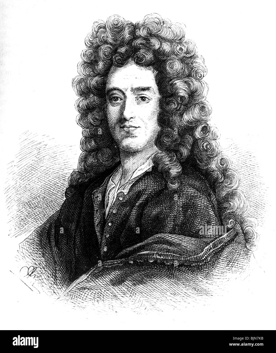 Bruyere, Jean de la, 17.8.1645 - 10.5.1696, autore/scrittore francese, ritratto, incisione in legno di Adolf Neumann (1825 - 1888), Foto Stock