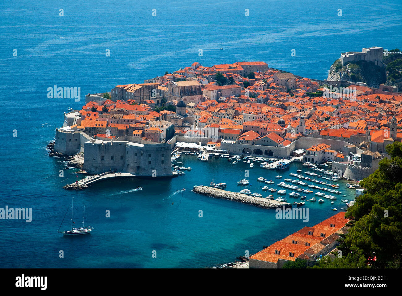 Il centro storico di Dubrovnik, Croazia Foto Stock