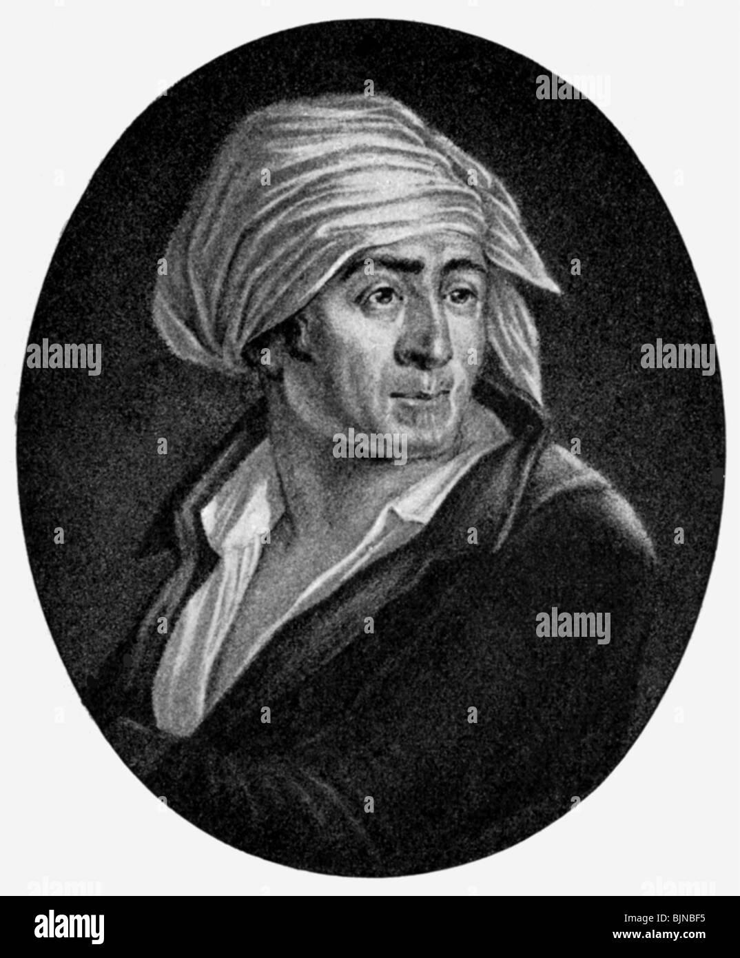 Marat, Jean Paul, 24.5.1744 - 13.7.1793, giornalista e politico francese, ritratto, incisione in legno, 19th secolo, , Foto Stock