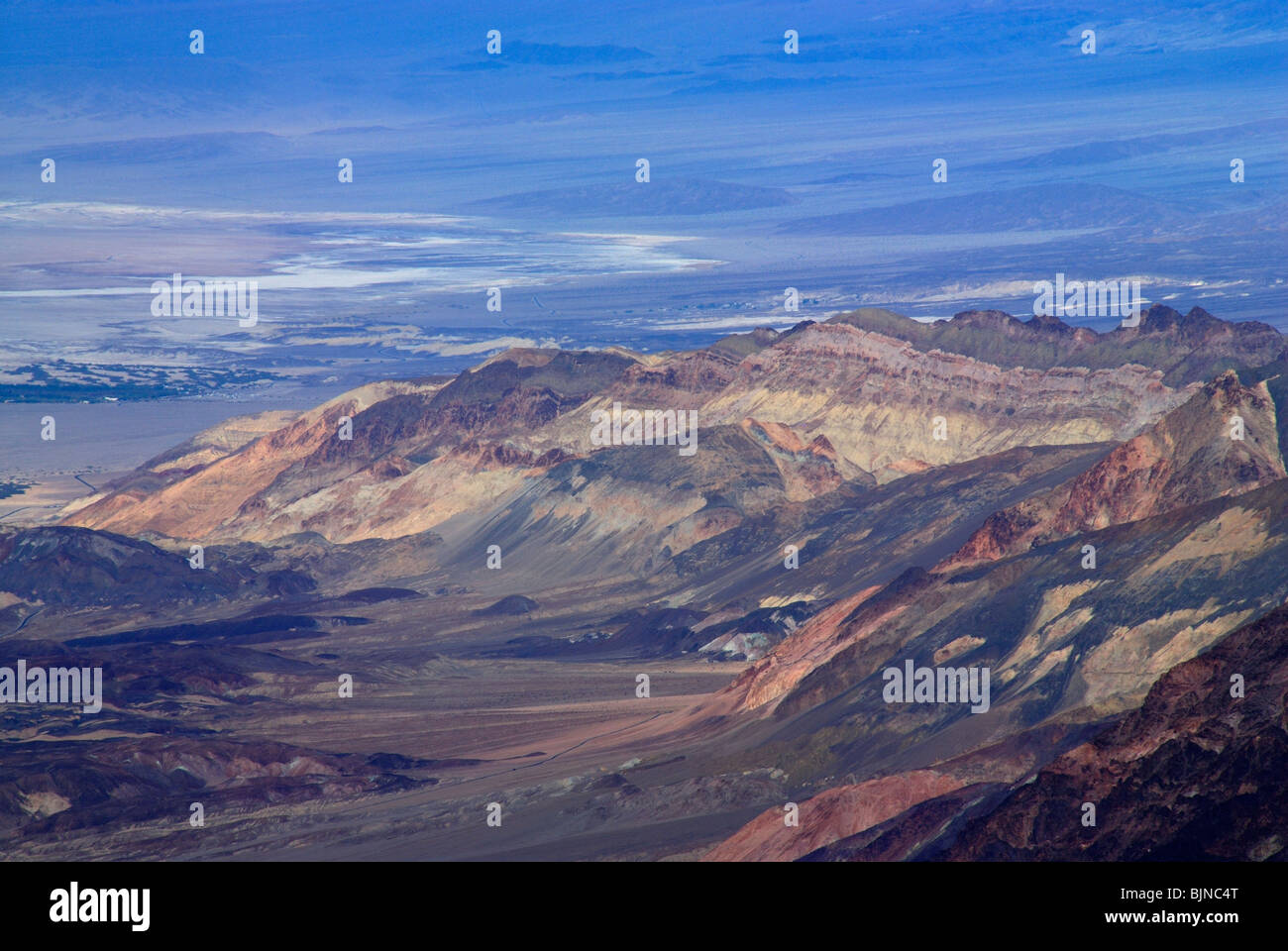Vista panoramica della Valle della Morte, lo stato della California Foto Stock