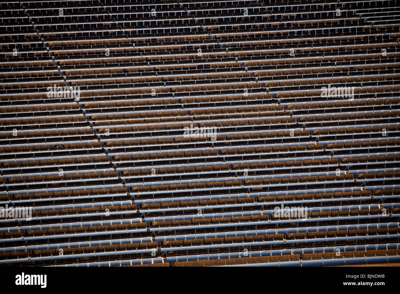 Vista aerea del Nevada Solar una stazione di generazione, il concentrato più grande centrale solare al mondo nella città di Boulder, NV. Foto Stock