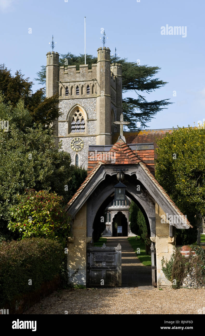 Santa Maria Vergine Hambleden Chiesa Parrocchiale Buckinghamshire REGNO UNITO Foto Stock