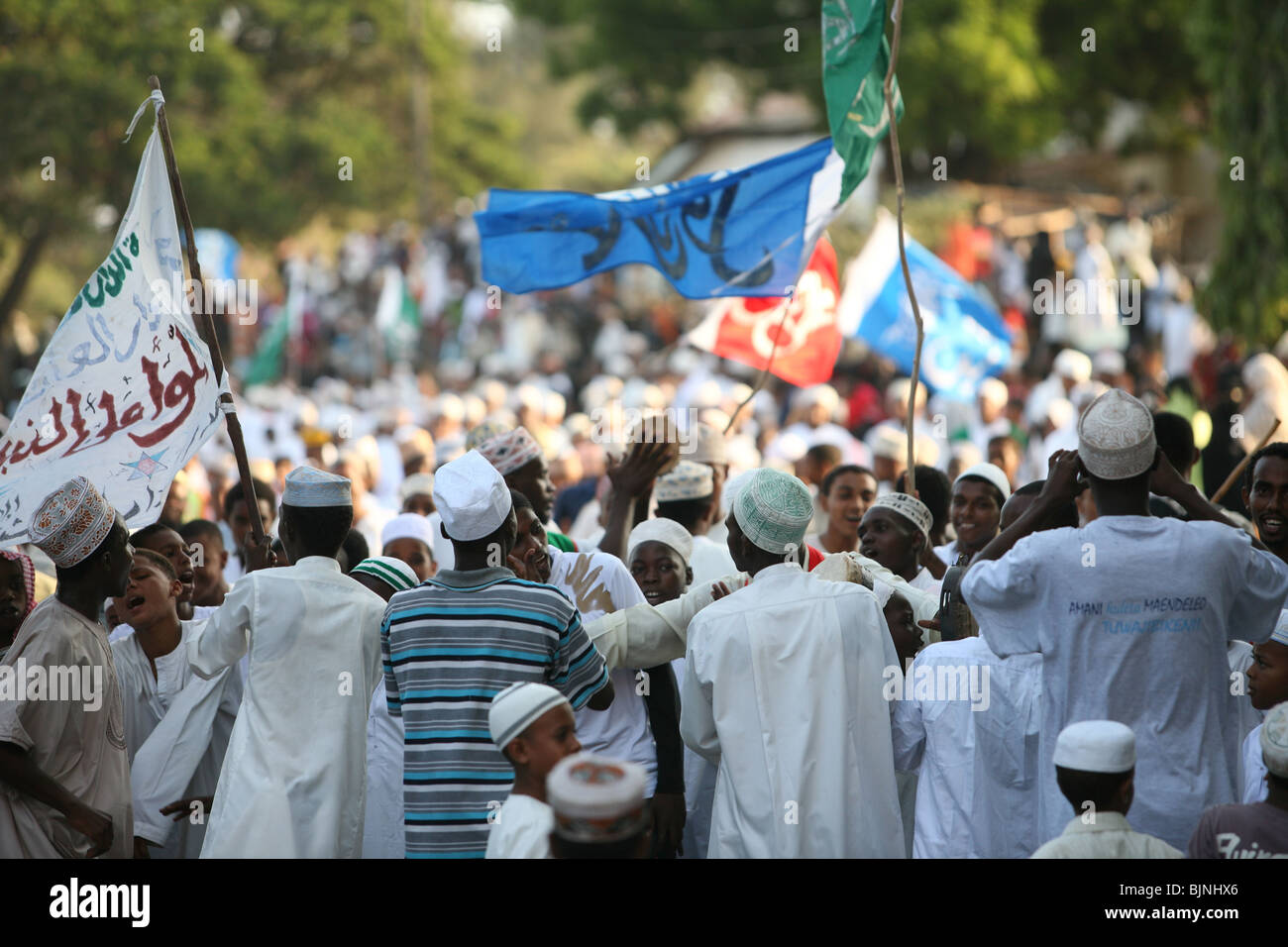 Il festival Maulidi a Malindi celebra la nascita del profitto Mohamed Foto Stock