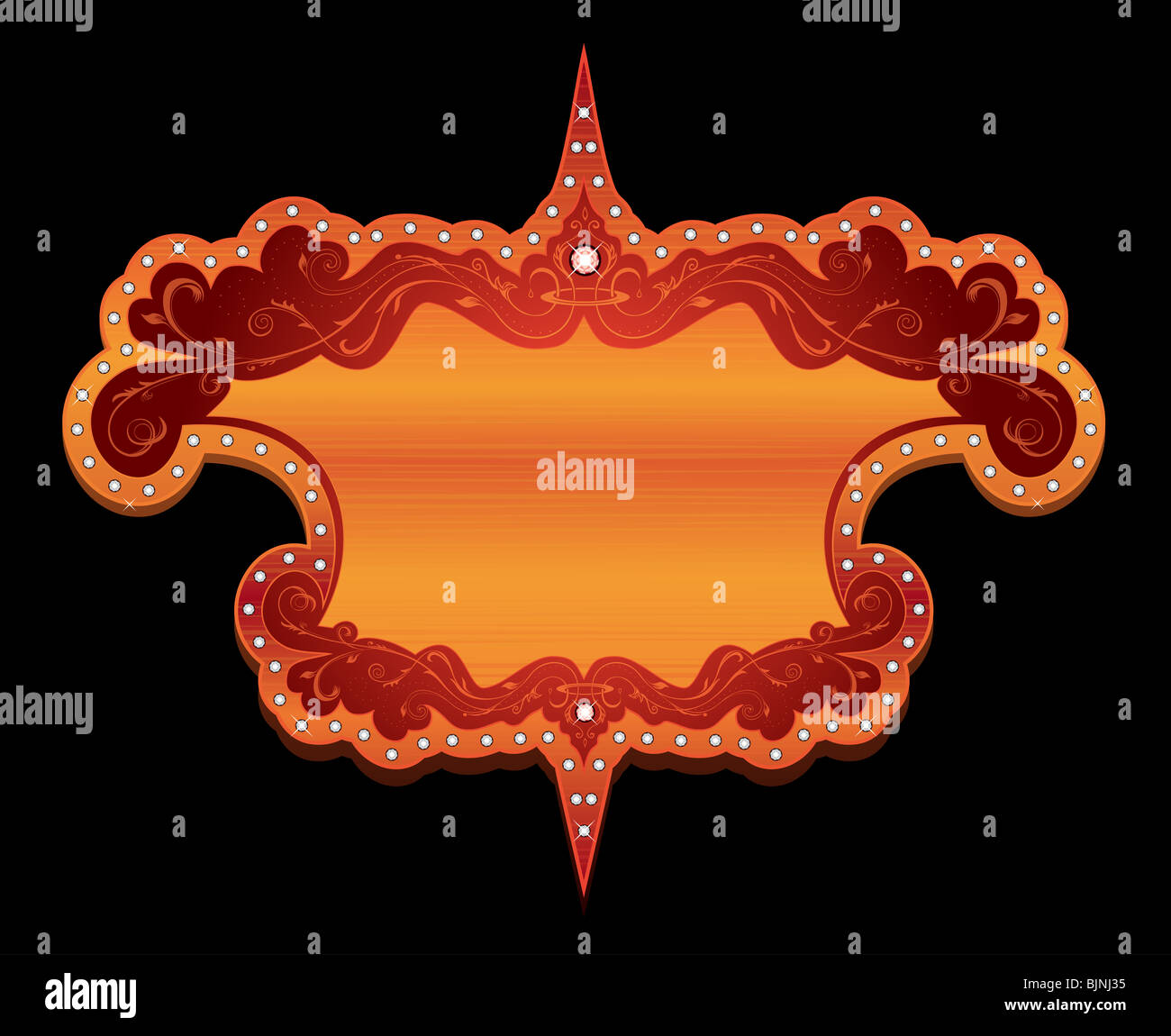 Cornice oro Foto Stock