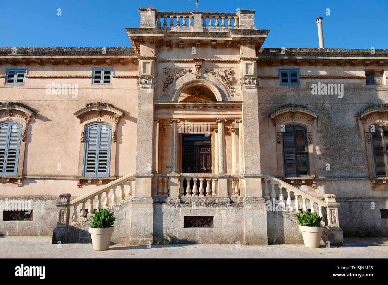 Palazzo barocco sulla Piazza Solarinno,, Ragusa Ibla, Sicilia Foto Stock