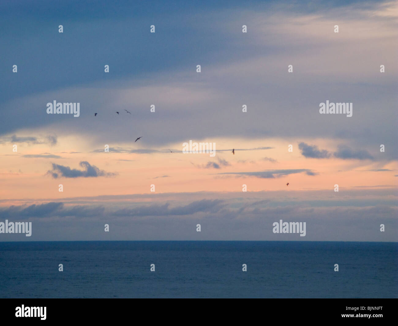 Mare Mediterraneo, Sky, nuvole, leggero, silenzioso, Paesaggio Foto Stock