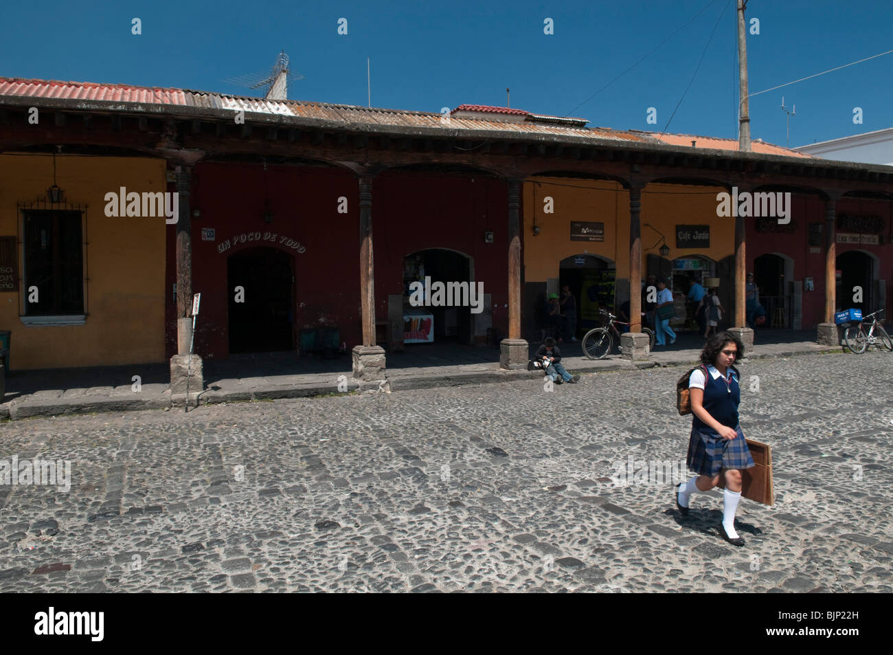 Parque Central, Antigua, Guatemala. Foto Stock