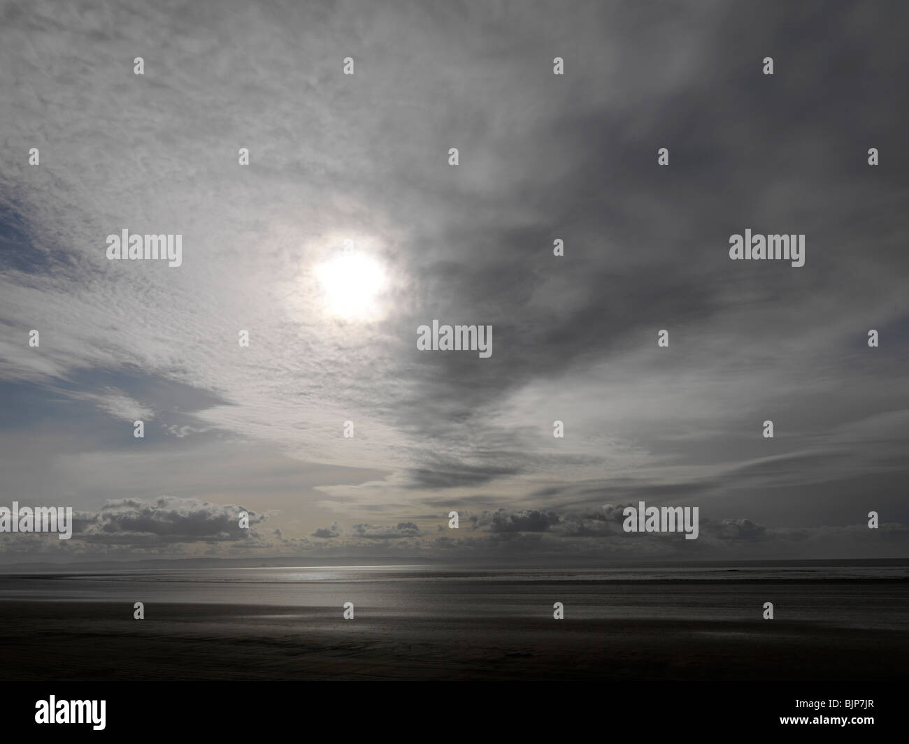 Cielo di mare e spiaggia Foto Stock