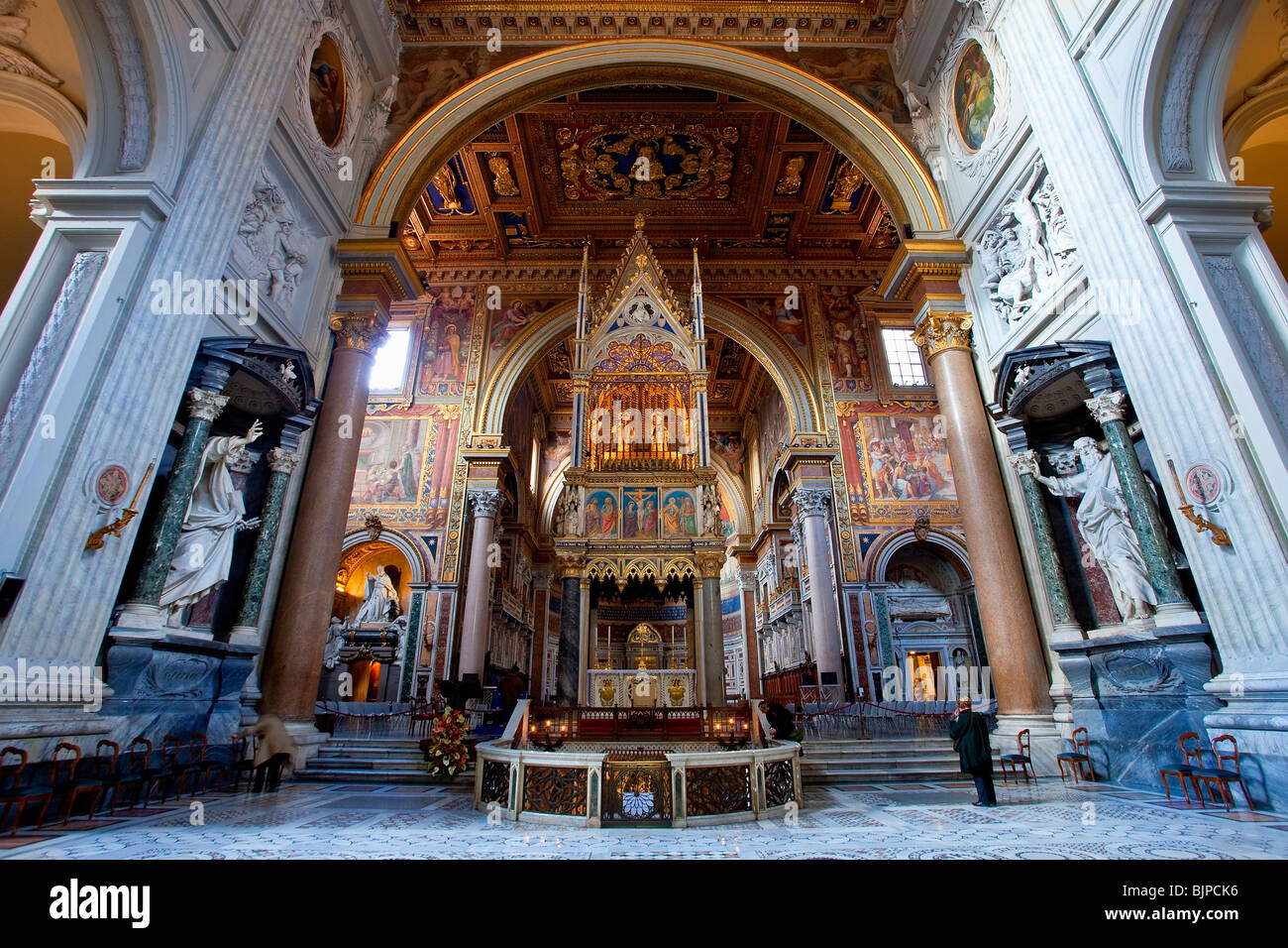 Cattedrale di San Giovanni in Laterano, Roma, Italia Foto Stock