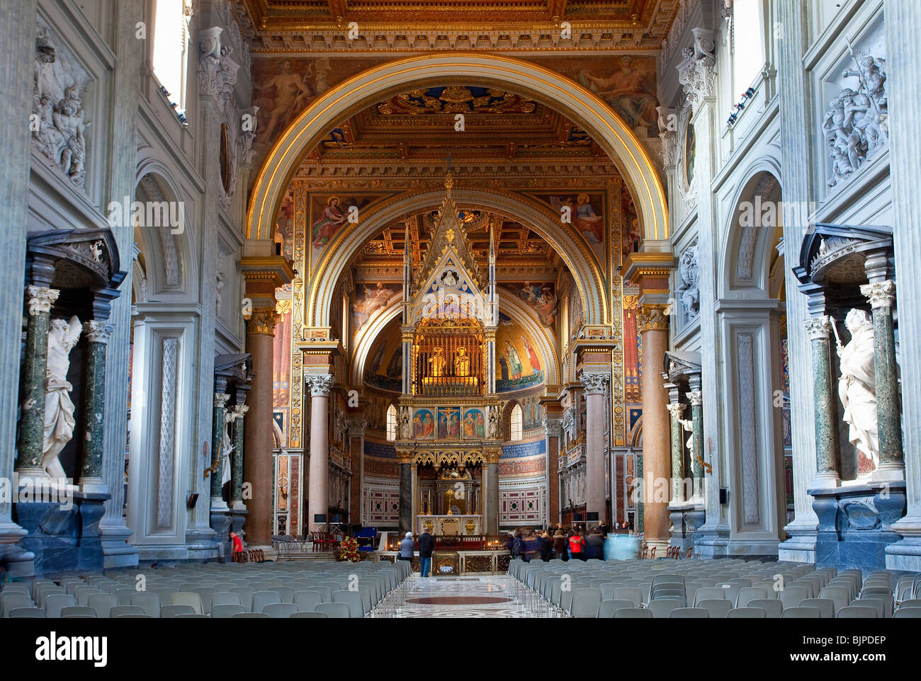 Cattedrale di San Giovanni in Laterano, Roma, Italia Foto Stock