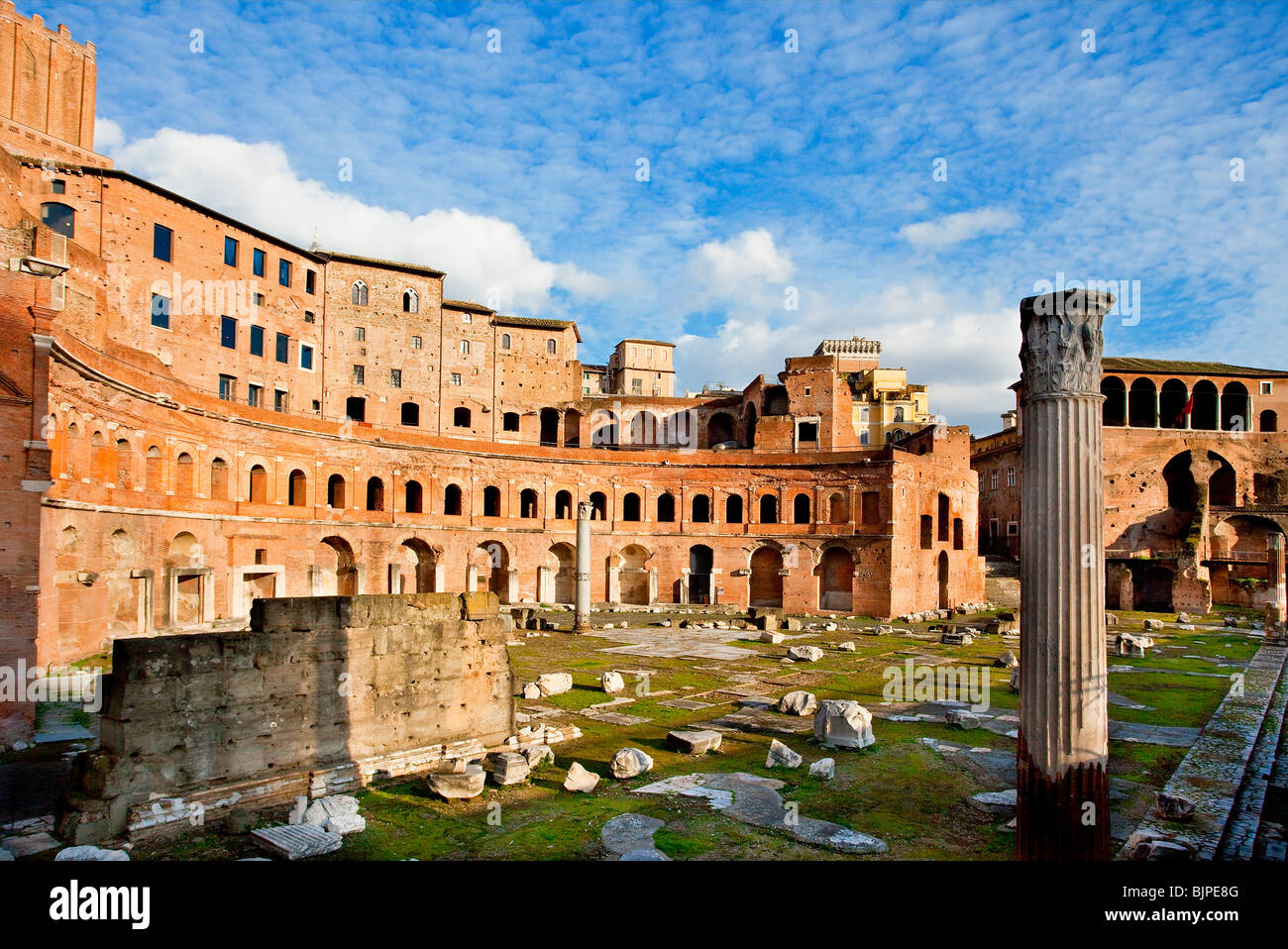 Il Foro di Traiano, centro storico, Roma Foto Stock