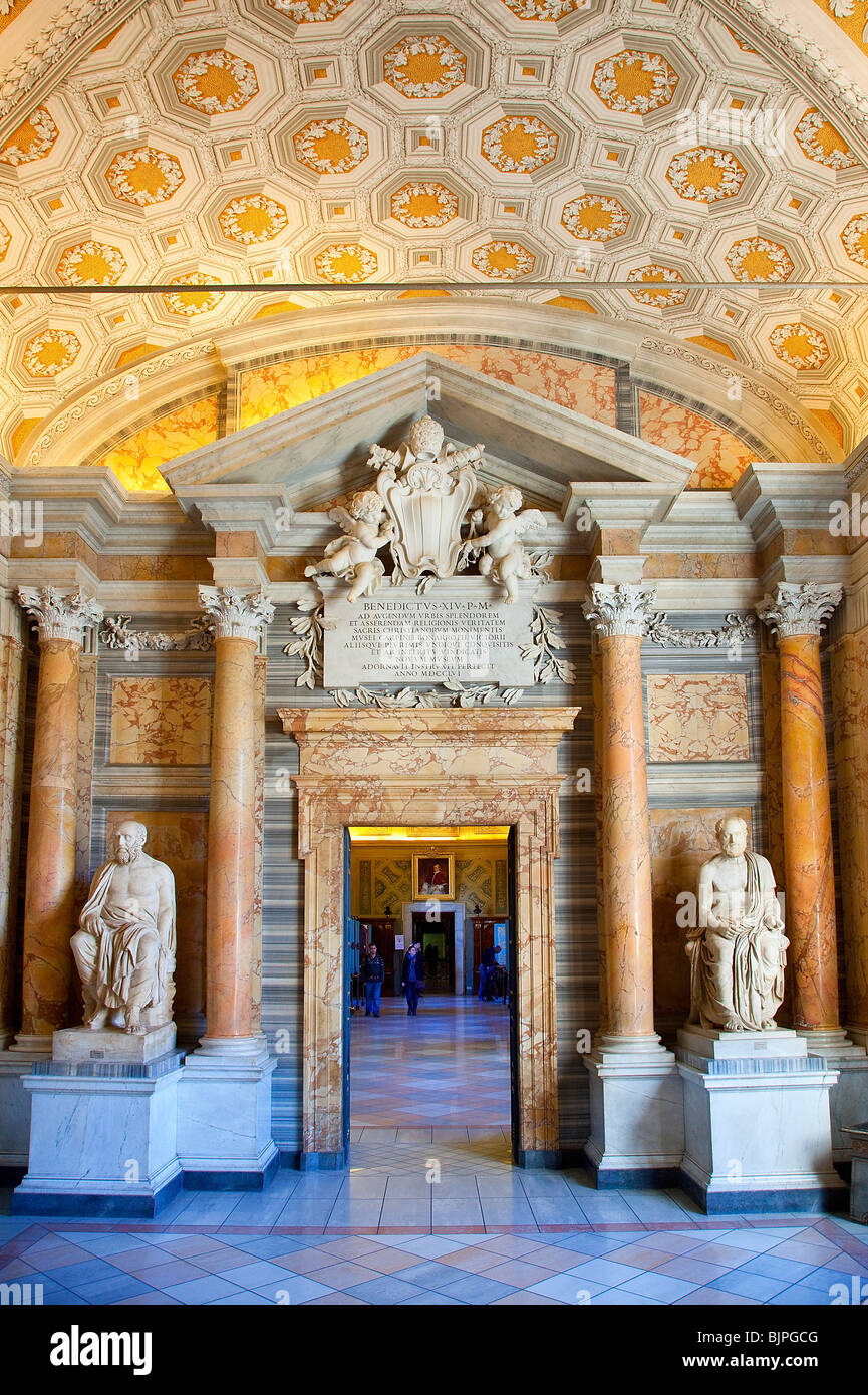 Roma, Città del Vaticano, Musei Vaticani Hall Foto Stock