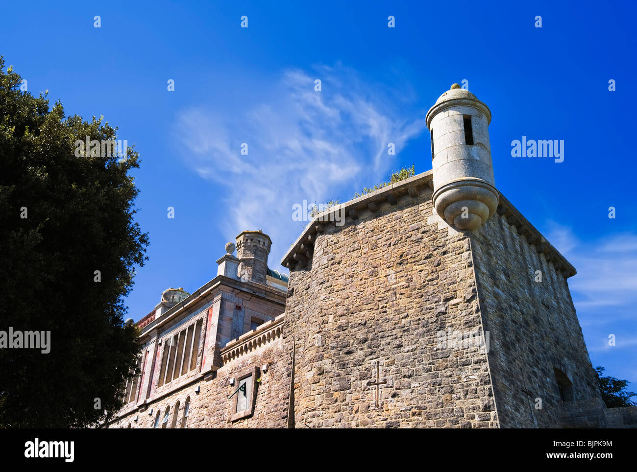 Vista & dal SOUTH WEST COAST PATH nel Dorset. durlston head country park vicino a Swanage Foto Stock