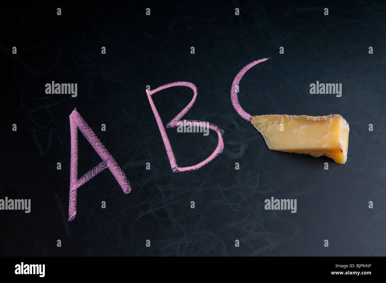 Chalk e formaggio Foto Stock