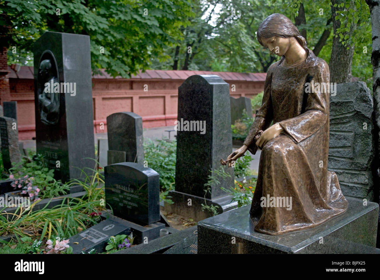La Russia,Mosca,Novodevitchi (New-Maiden) Convento monastero,cimitero Foto Stock