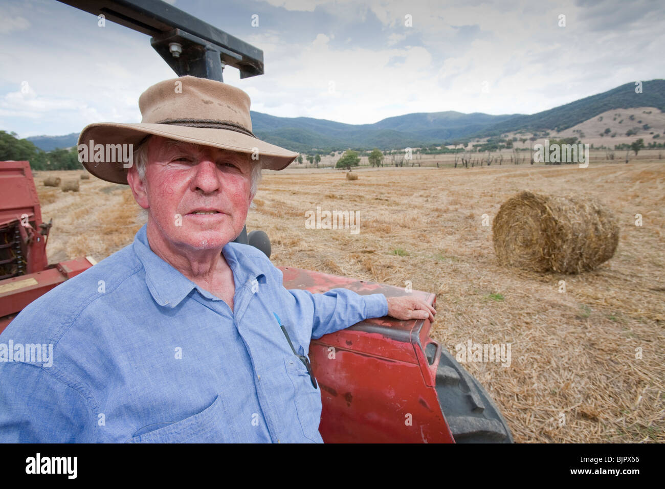 Una siccità che ha colpito il contadino nel Nuovo Galles del Sud, Australia. Foto Stock