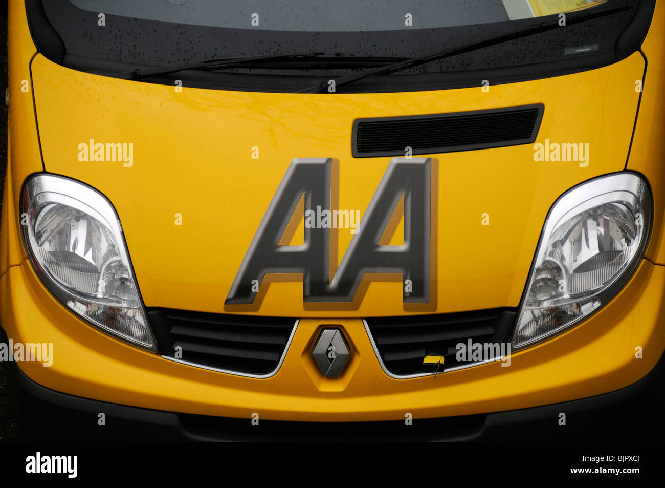 AA van chiudere il cofano logo di segno Foto Stock