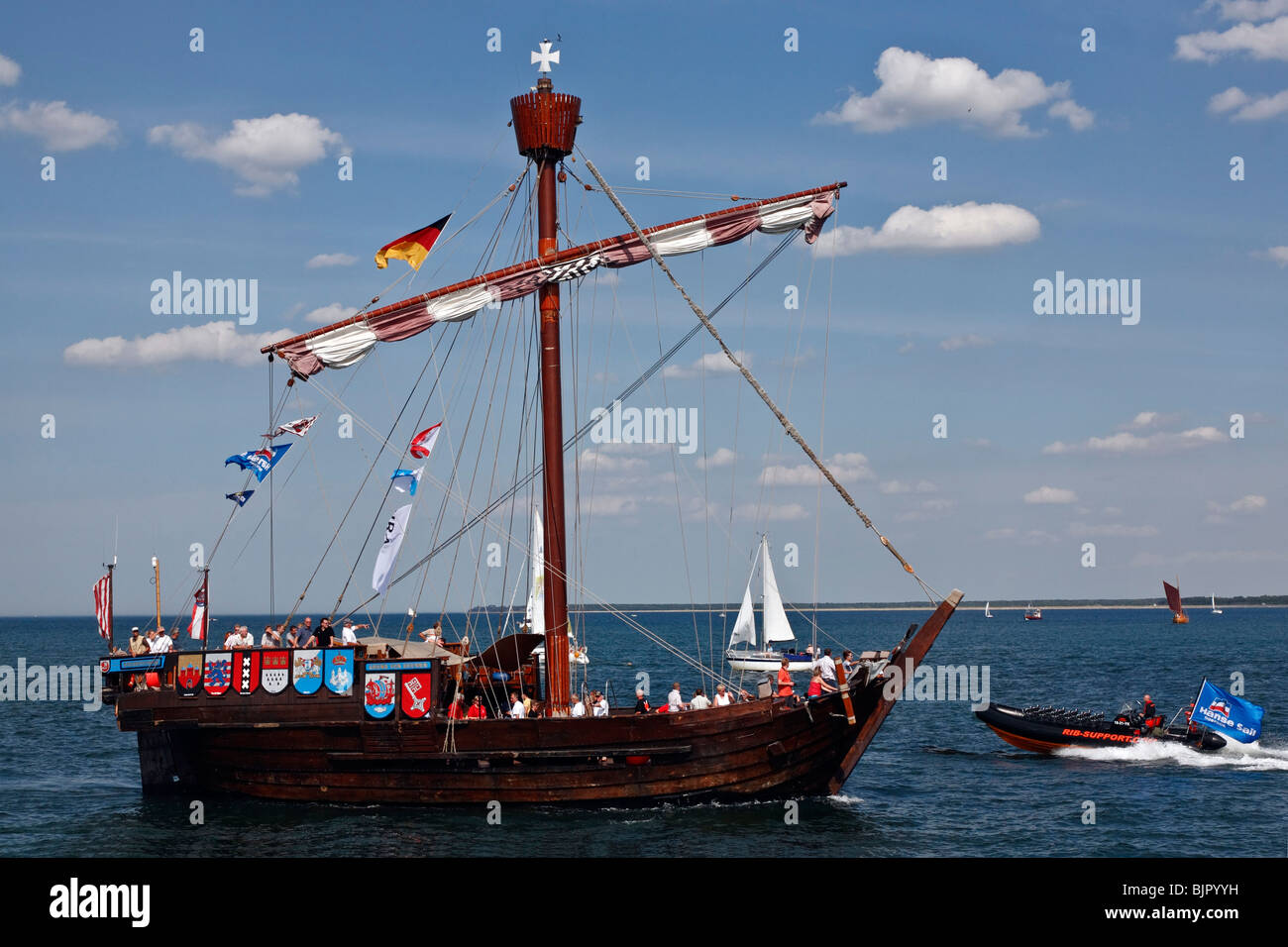 Hanse Sail 2008, Rostock-Warnemünde, Meclemburgo-Pomerania occidentale, Europa Foto Stock