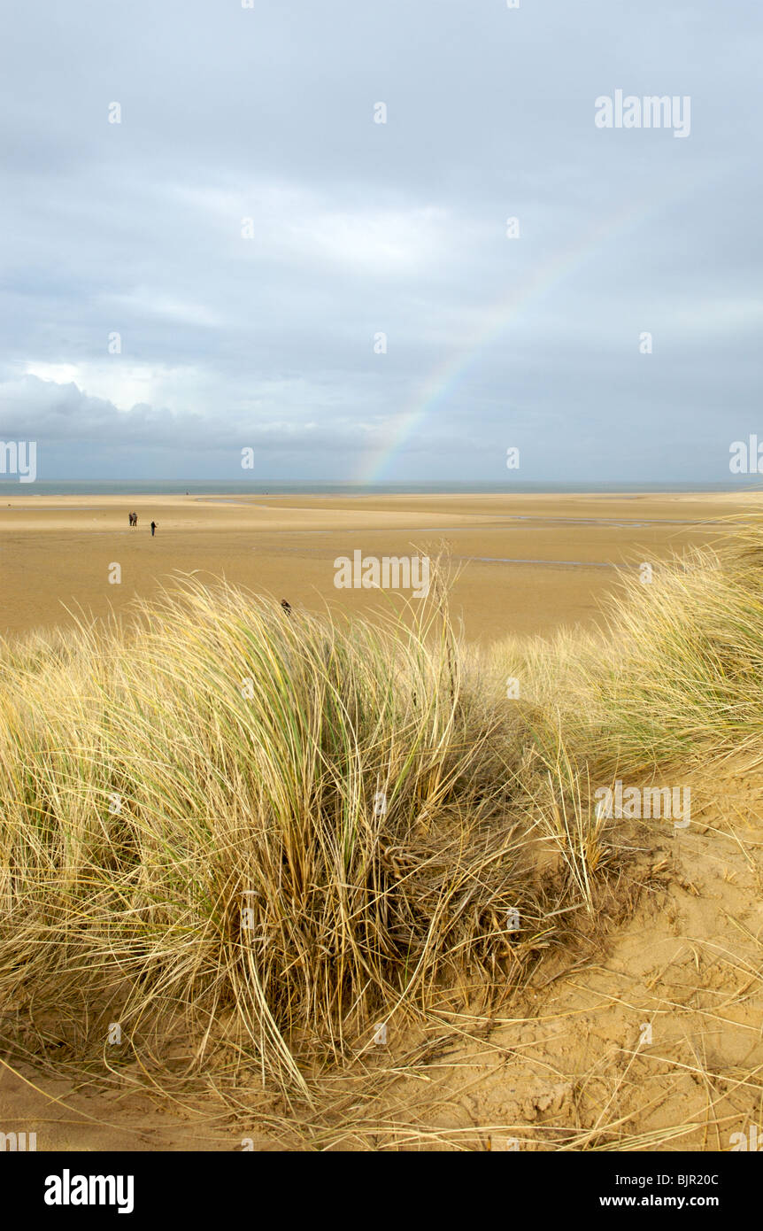 Holkham beach in Norfolk, Gran Bretagna Foto Stock
