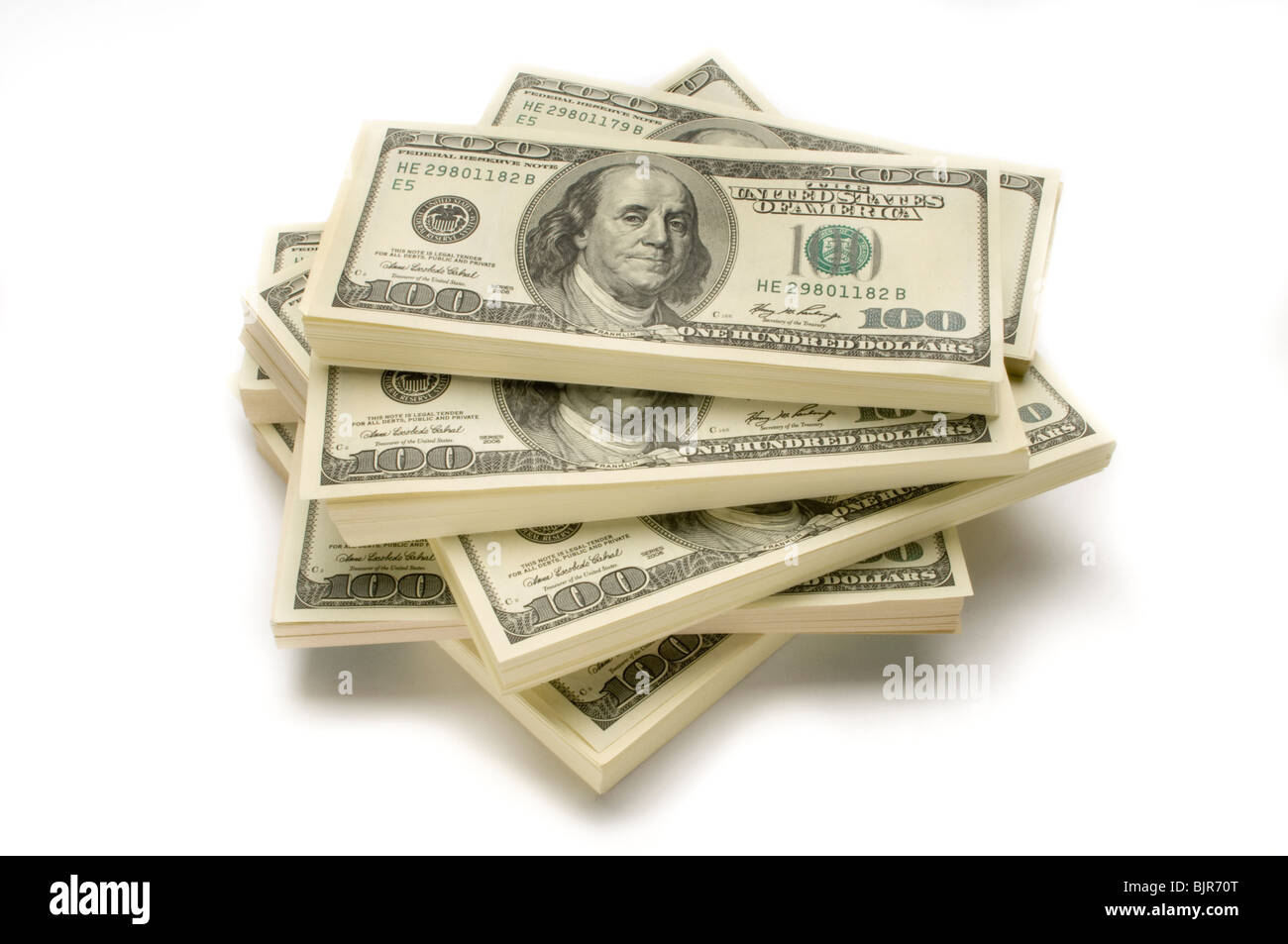 Pile d'America denaro Foto Stock