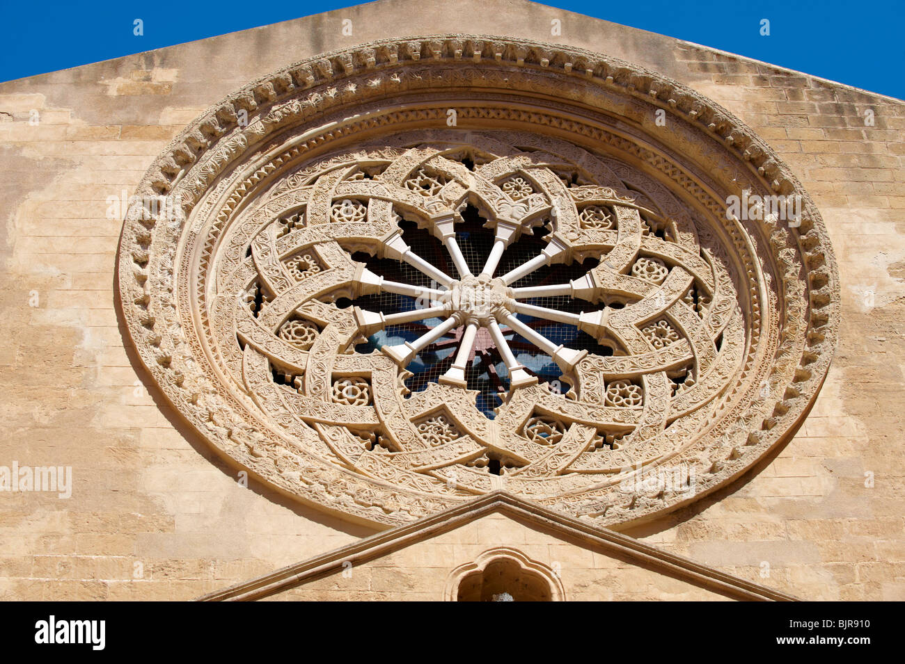 Rosone della cattedrale Trapani Foto Stock