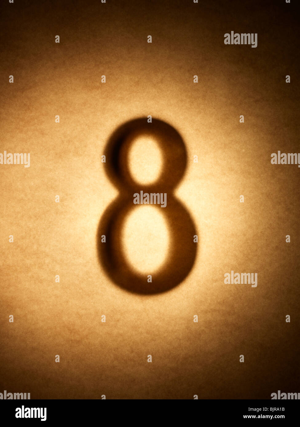 I numeri di numero otto 8 simbolo figura cifra Foto Stock