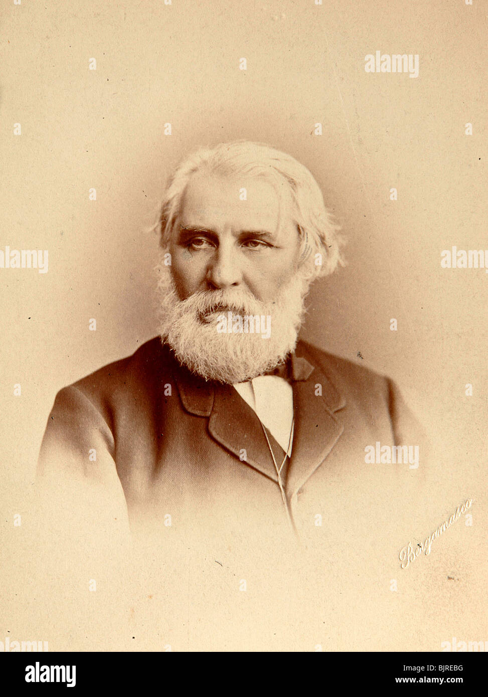 Ivan Turgenev, autore russo, fine del XIX secolo. Artista: Charles Bergamasco Foto Stock