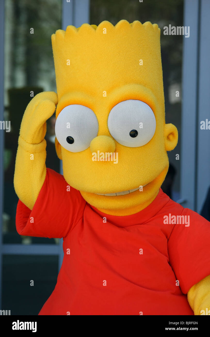 BART SIMPSON PRIMO GIORNO DI RILASCIO DI THE SIMPSONS TIMBRI US Postal Service CENTURY CITY LOS ANGELES CA USA 07 Maggio 2009 Foto Stock