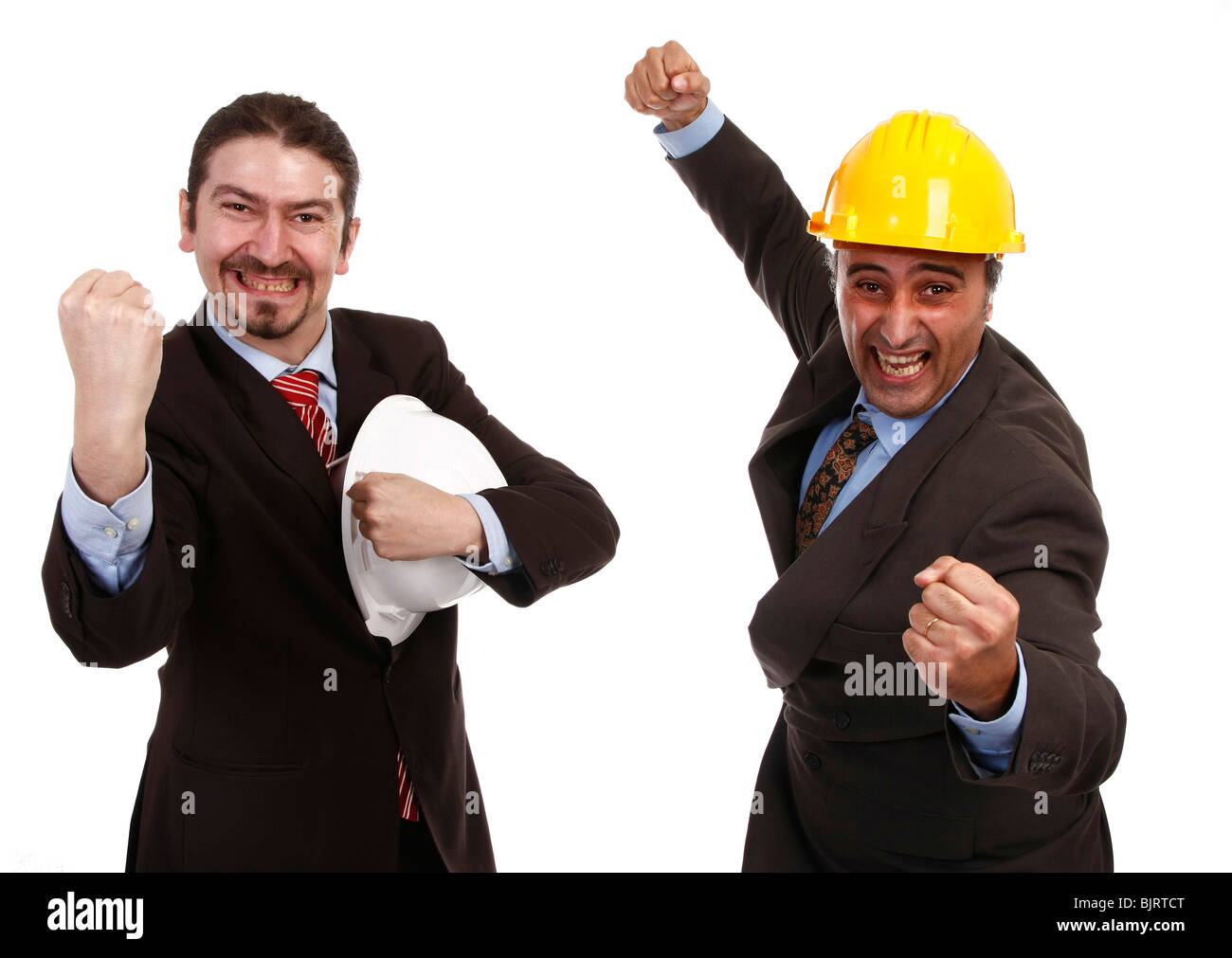 Imprenditori partner il lavoro di squadra felice per il loro successo Foto Stock