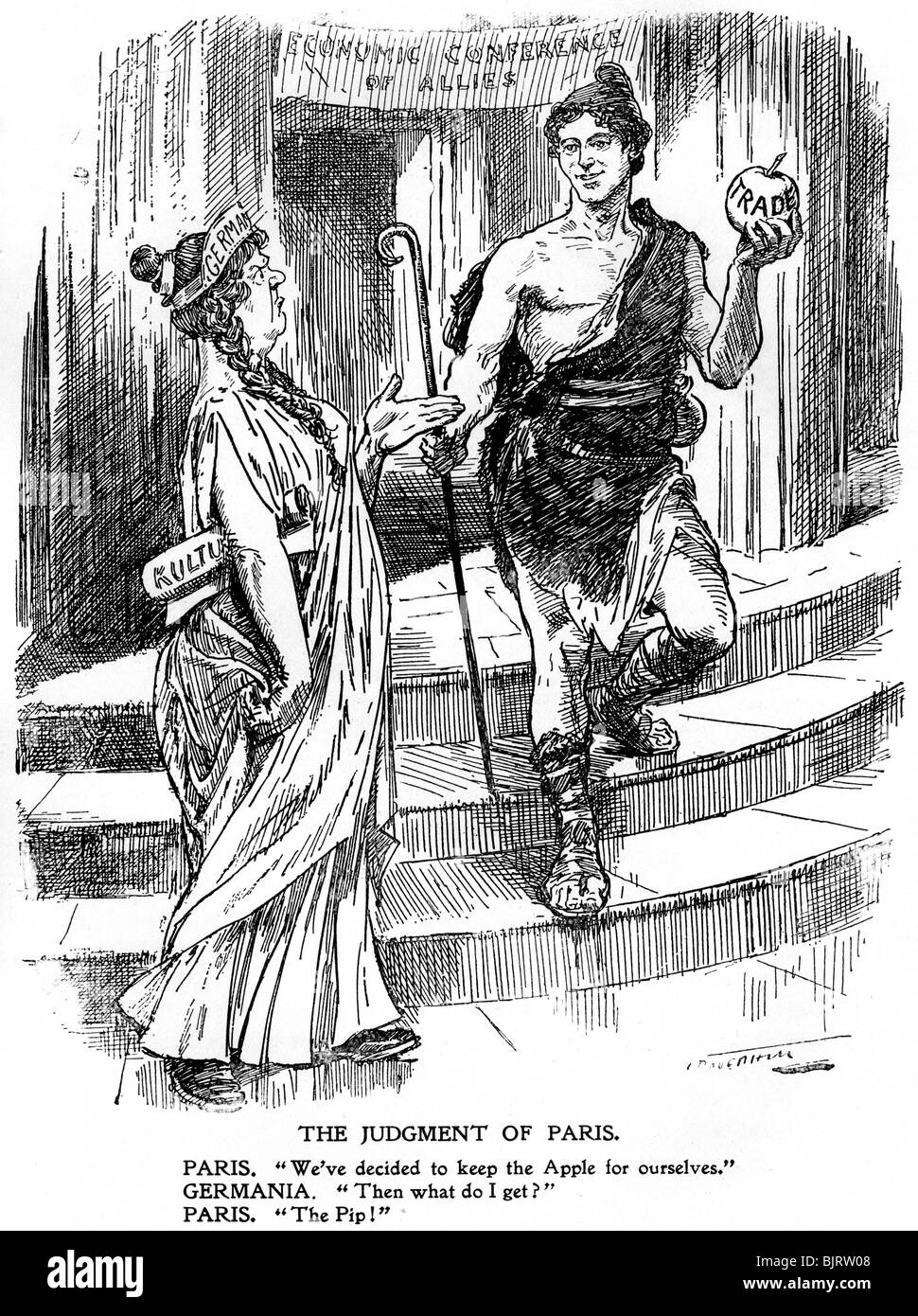 "La sentenza di Parigi", la Conferenza di Parigi, la prima guerra mondiale, marzo-giugno 1916 (c1920). Artista: sconosciuto Foto Stock