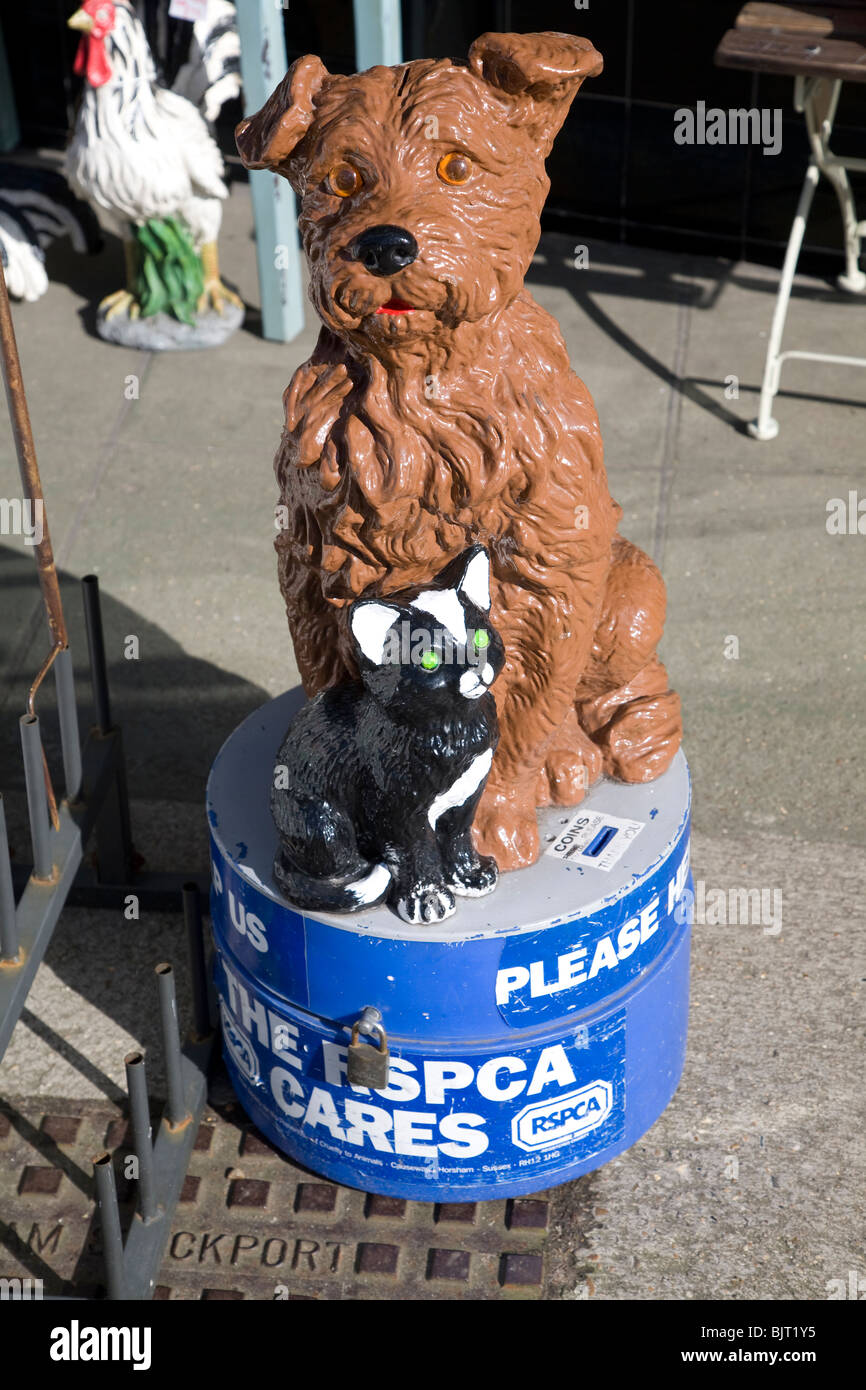 RSPCA cane e gatto cassetta di raccolta, Aldeburgh, Suffolk Foto Stock