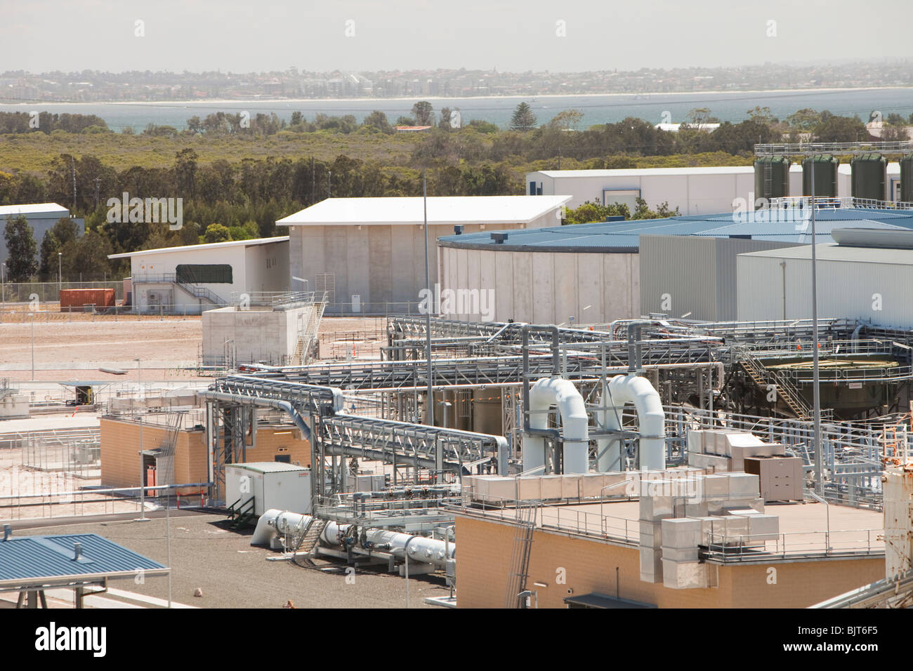 Un nuovo multi milioni $ di impianti di desalinazione a Sydney in Australia, costruito per aiutare a far fronte di Sydney con la persistente siccità. Foto Stock