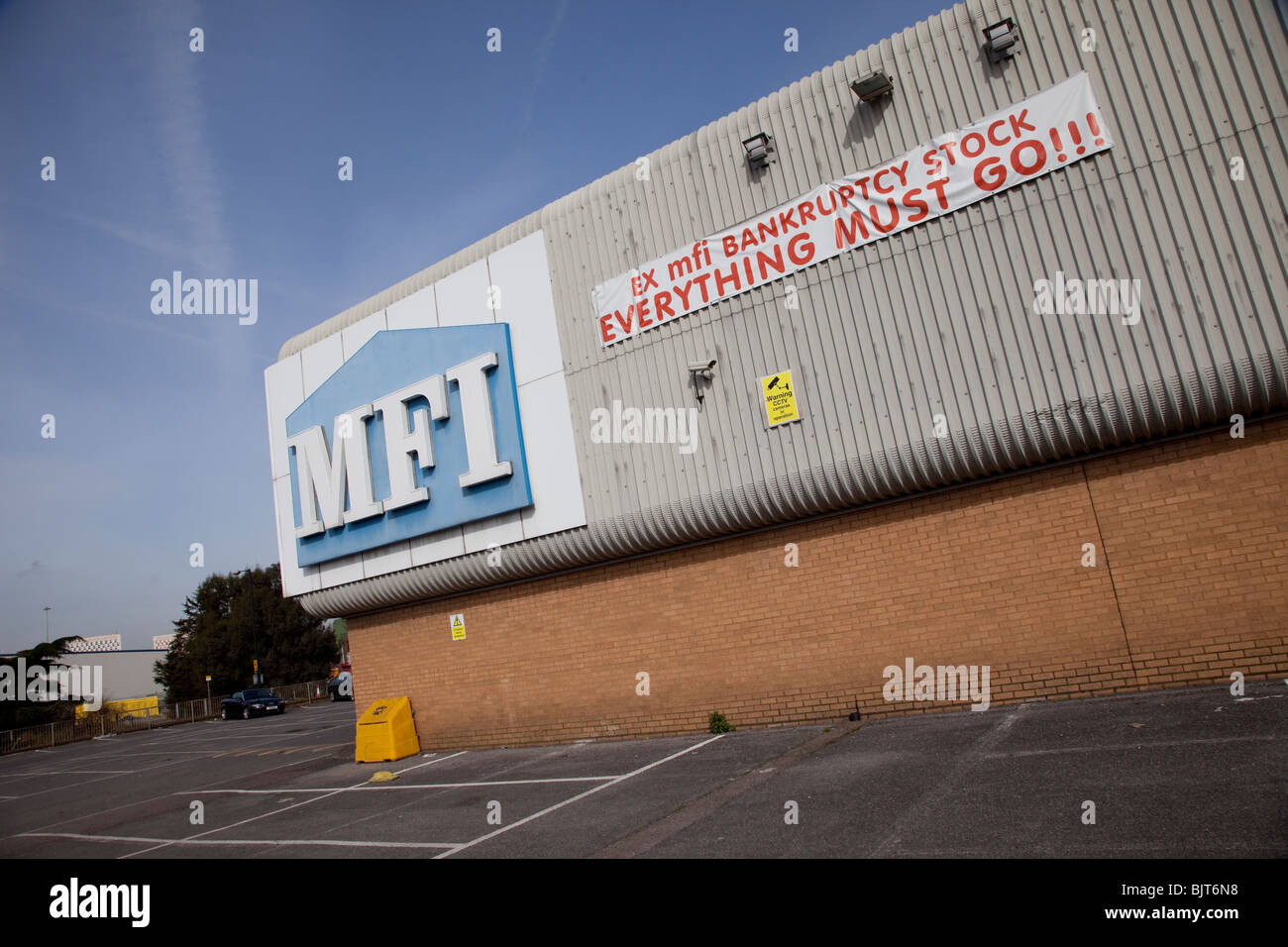Chiuso Mfi sito di vendita al dettaglio nel nord di Londra Foto Stock