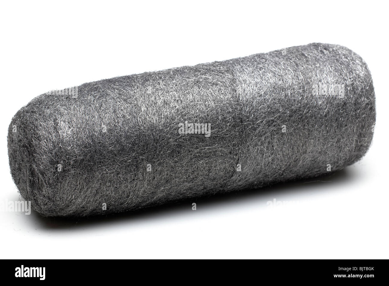Il rullo allungato di lana di acciaio Foto Stock