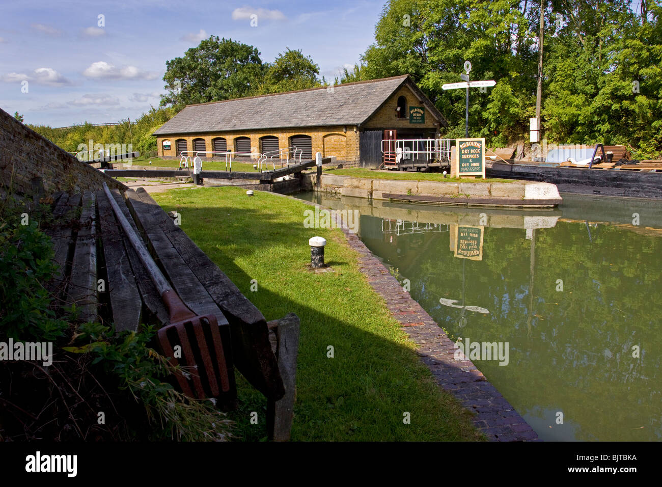 Bulbourne bacino di carenaggio Grand Union Canal Hertfordshire Foto Stock