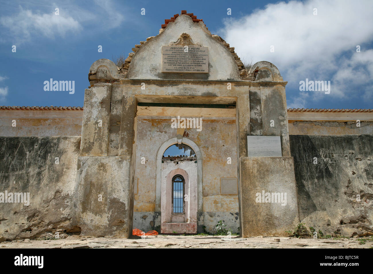 Reduto de Sao Pedro, una fortezza Portoghese costruita nel 1847, Benguela, Angola. L'Africa. Foto Stock