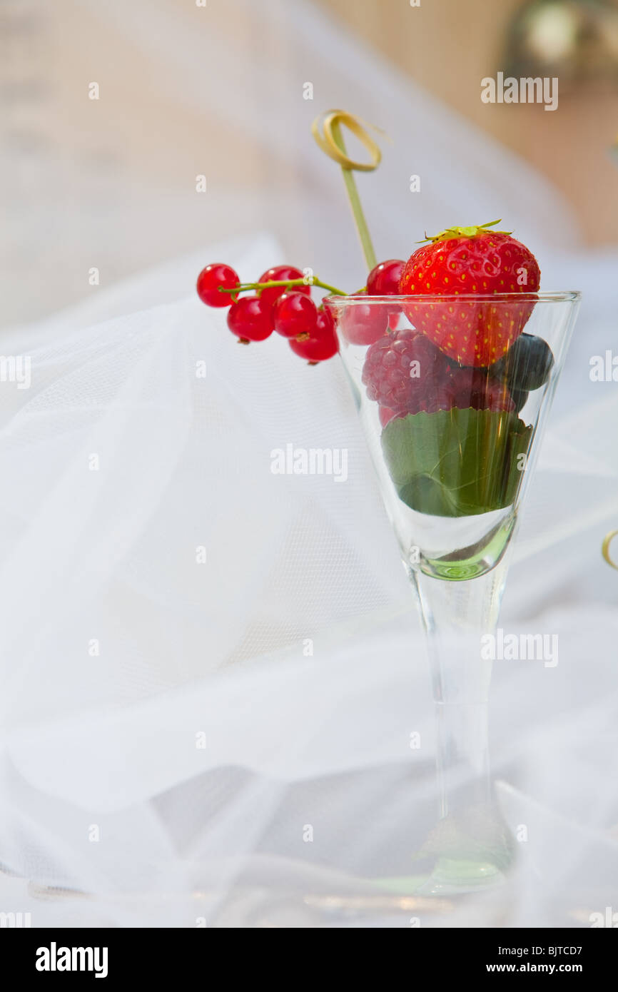 Cocktail di frutta per dessert Foto Stock