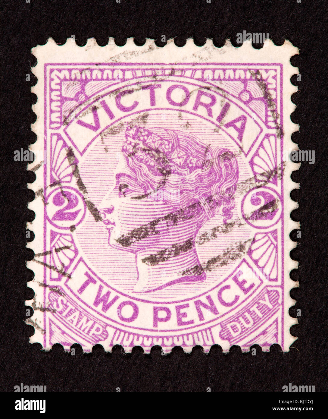 Francobollo da Victoria raffigurante la regina Victoria Foto stock - Alamy