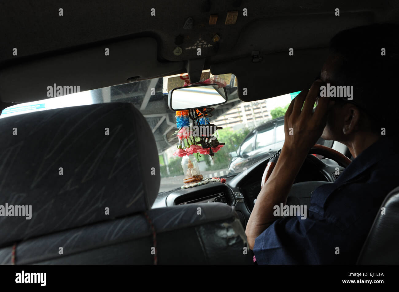 Insane taxi driver , Bangkok , Thailandia Foto Stock