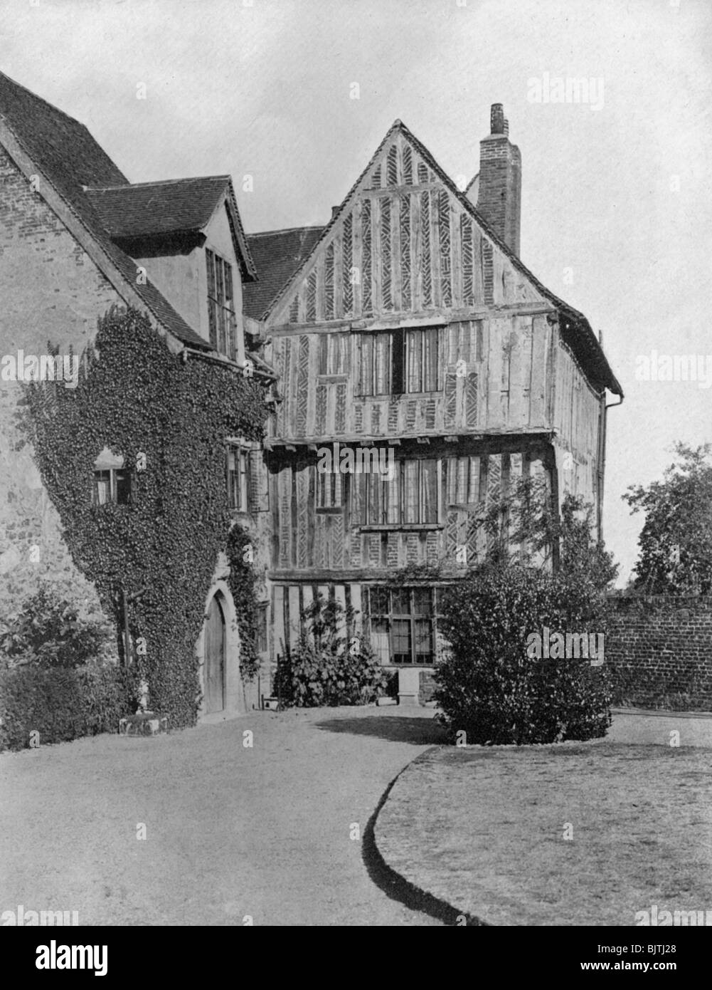 Il Tudor ala, Beeleigh Abbey, vicino a Maldon Essex, 1924-1926.Artista: RE Thomas Foto Stock