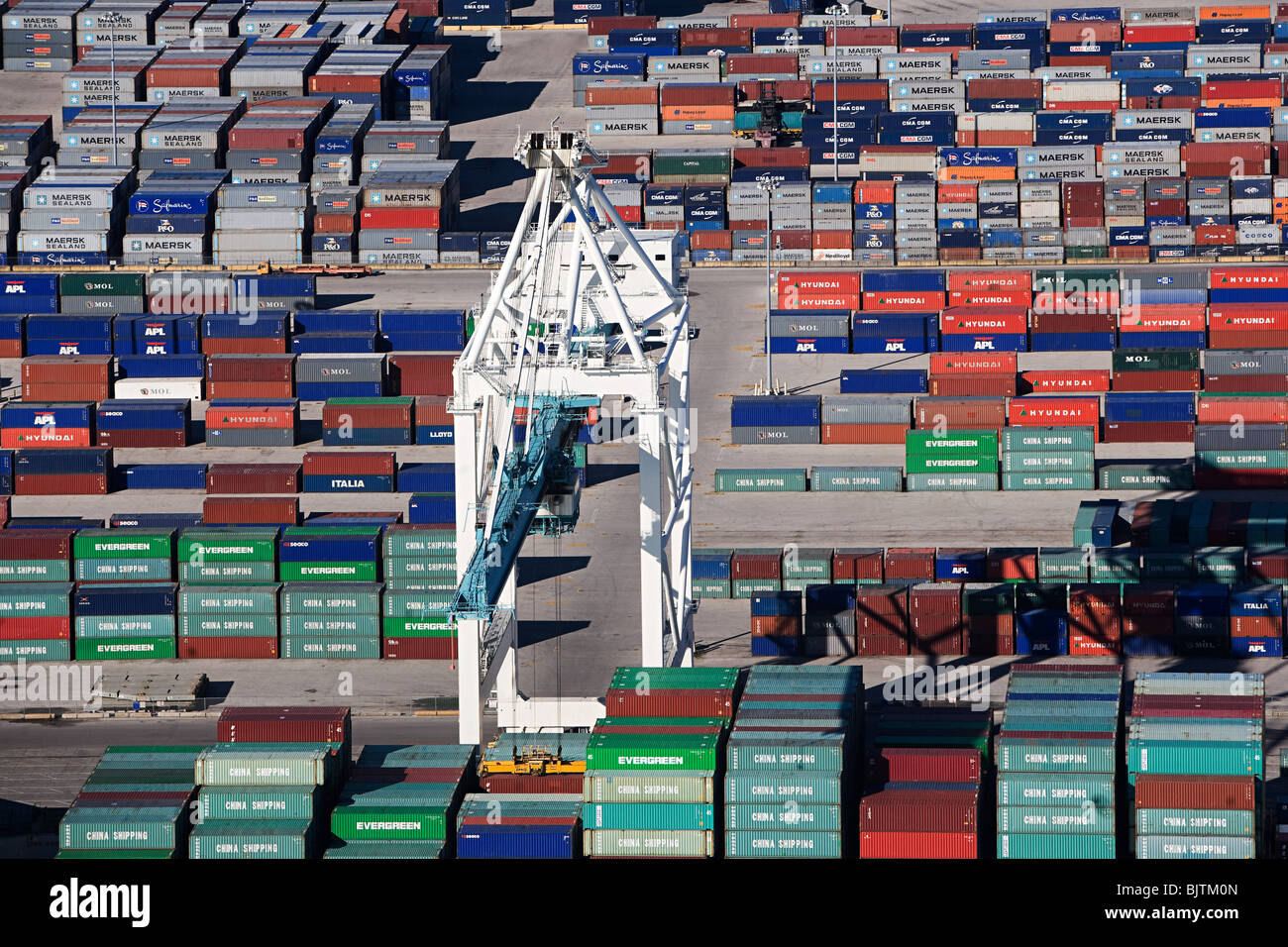 Terminale per container al porto di Miami Foto Stock