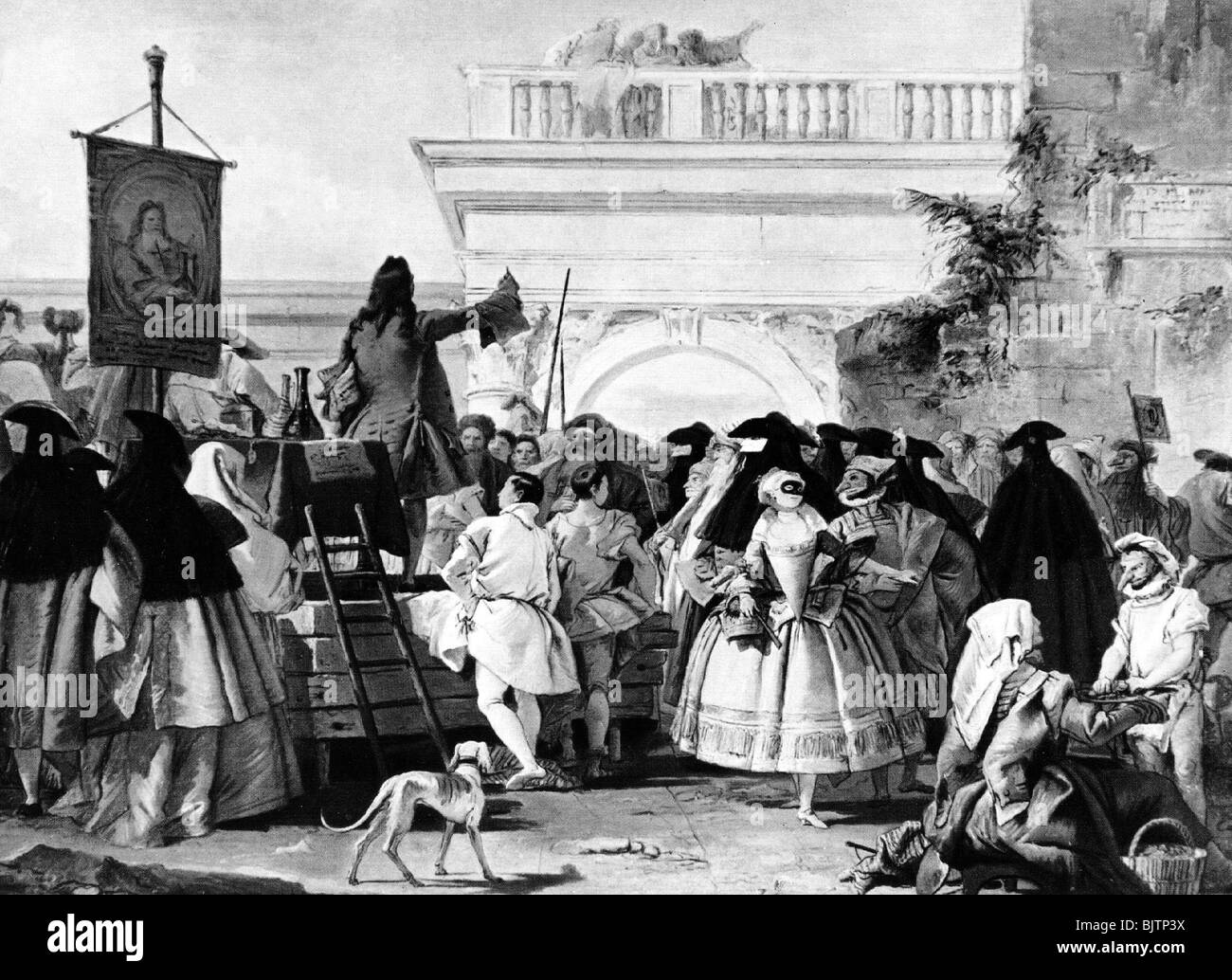 Medicina, il carlatano Giambattista Tiepolo (1696 - 1770), Foto Stock