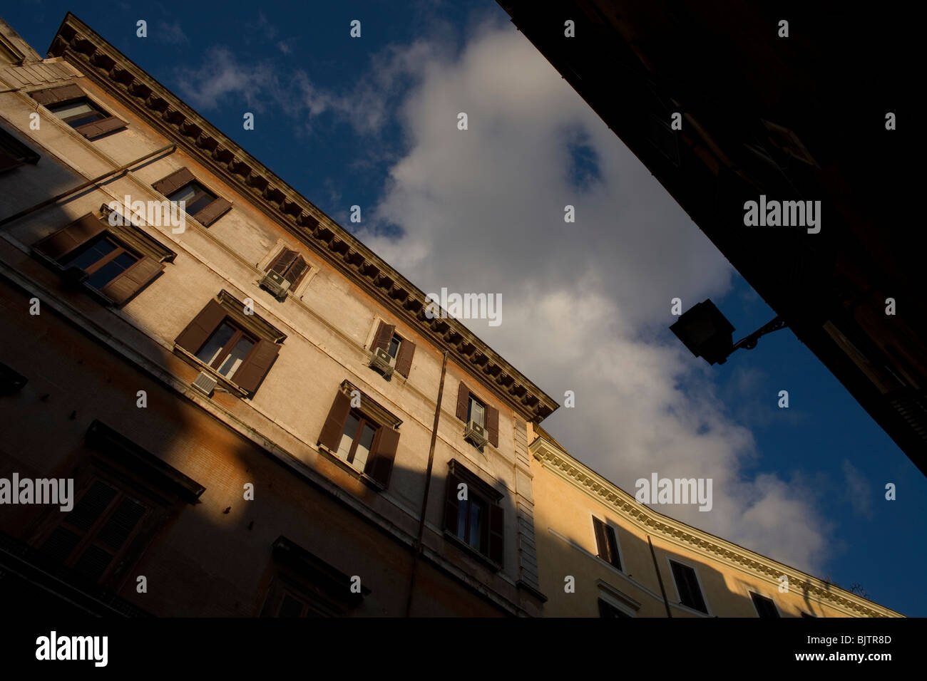 Residenze lungo Via Giulia a Roma più turistica della zona Trastever, 9 marzo 2008. Foto/Chico Sanchez Foto Stock