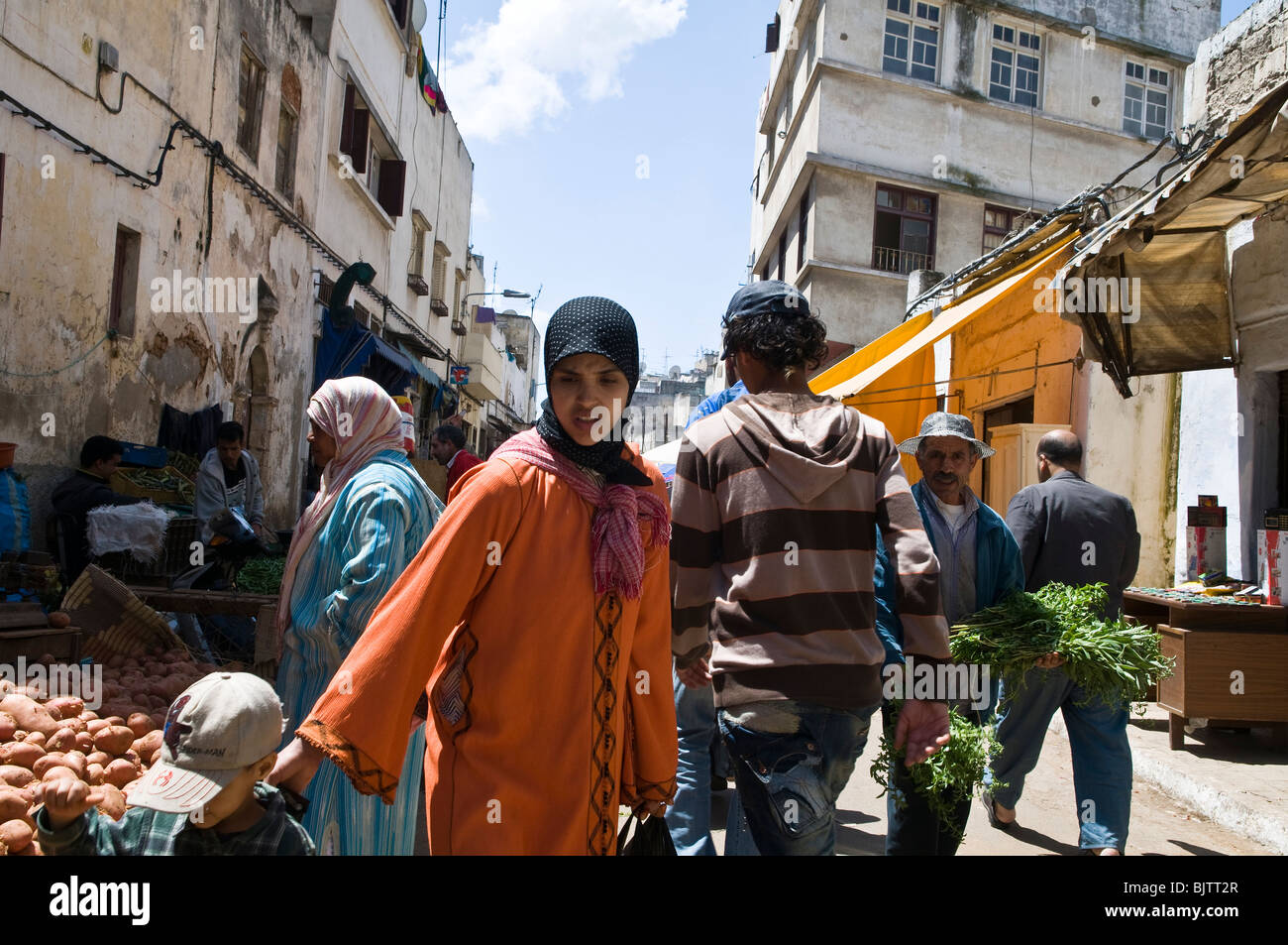 Scena di mercato in Casablanca, Marocco. Foto Stock