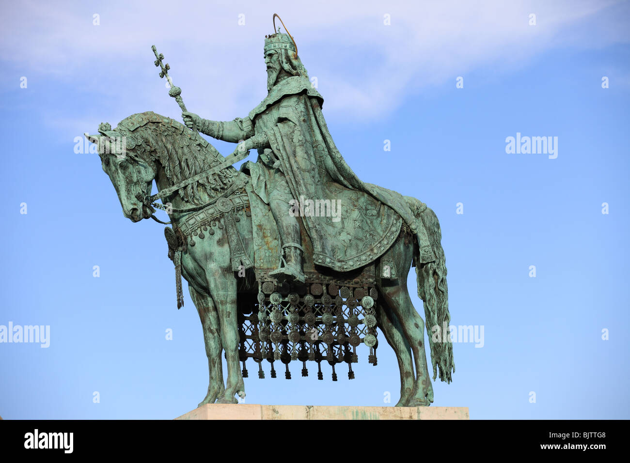 Statua del re ungherese Foto Stock