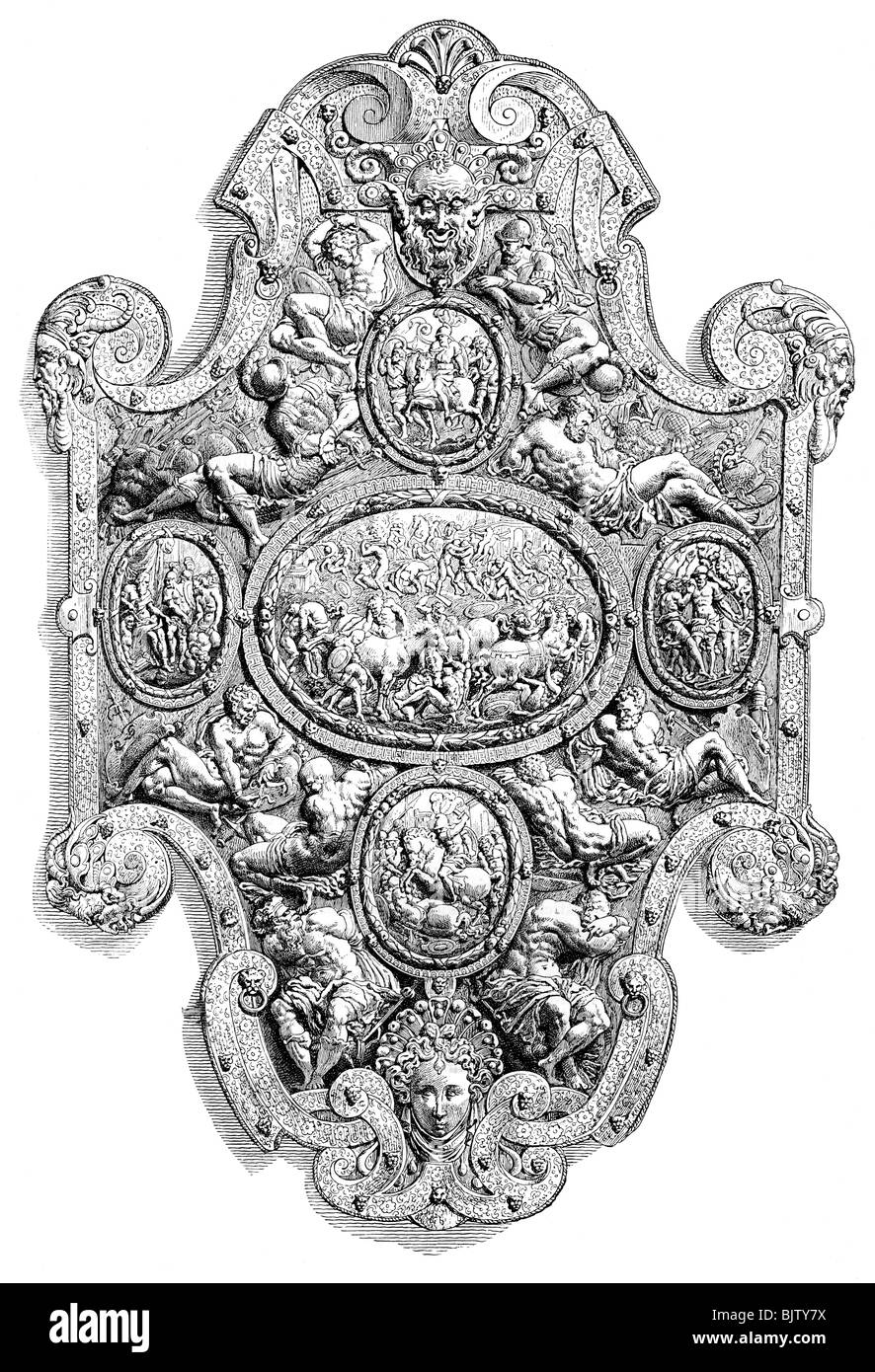 La protezione dello stato di Carlo V, XVI secolo (1882). Artista: sconosciuto Foto Stock