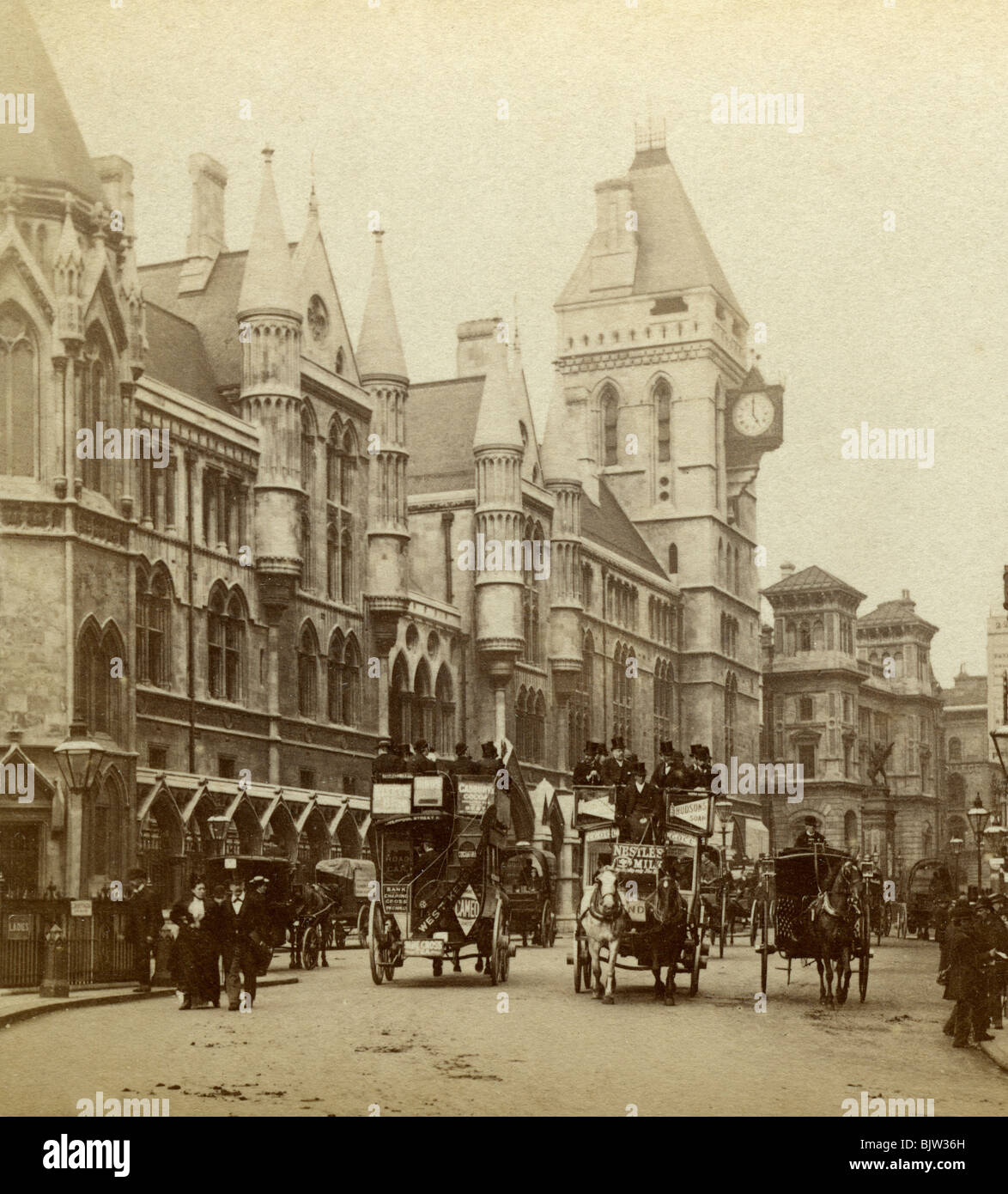 Tribunali, Strand, Londra, fine del XIX secolo.Artista: Londra stereoscopia fotografica & Co Foto Stock
